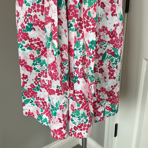 Brooks Brothers Shirt Dress Short Sleeve Cotton Pink Floral Pockets Sz 12 NEW - Picture 6 of 14